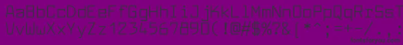 LarabiefontrgRegular-Schriftart – Schwarze Schriften auf violettem Hintergrund