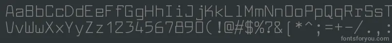 Czcionka LarabiefontrgRegular – szare czcionki na czarnym tle