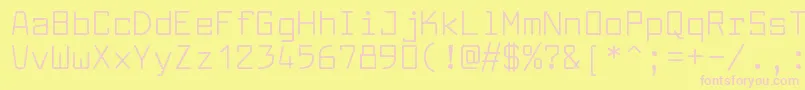 LarabiefontrgRegular Font – Pink Fonts on Yellow Background