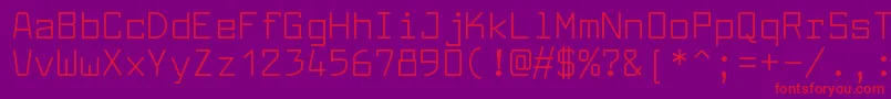 LarabiefontrgRegular Font – Red Fonts on Purple Background