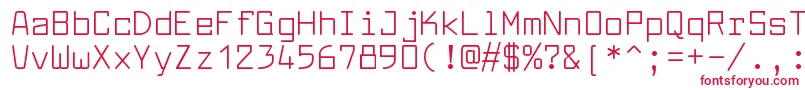 フォントLarabiefontrgRegular – 白い背景に赤い文字