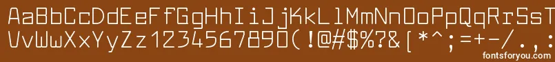 フォントLarabiefontrgRegular – 茶色の背景に白い文字