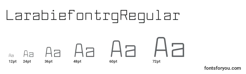 Размеры шрифта LarabiefontrgRegular
