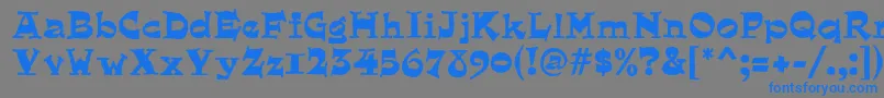 QuaintMf Font – Blue Fonts on Gray Background