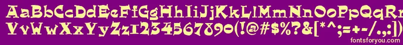 QuaintMf Font – Yellow Fonts on Purple Background