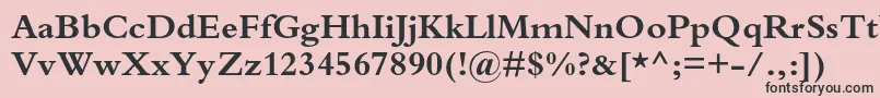 フォントBembostdBold – ピンクの背景に黒い文字