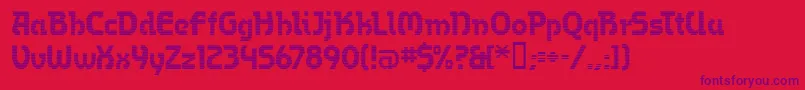 OmegaMfBold Font – Purple Fonts on Red Background