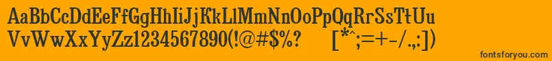 Bruskovaya70 Font – Black Fonts on Orange Background