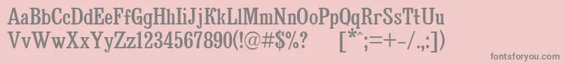 fuente Bruskovaya70 – Fuentes Grises Sobre Fondo Rosa