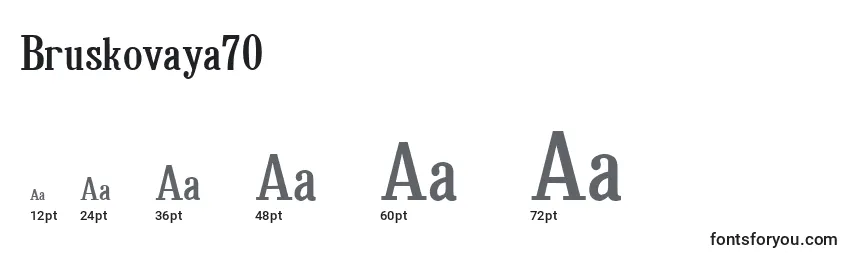 Bruskovaya70 Font Sizes