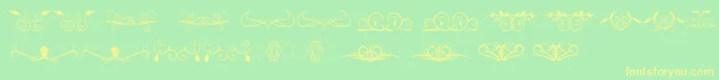 Ornamentssoul Font – Yellow Fonts on Green Background