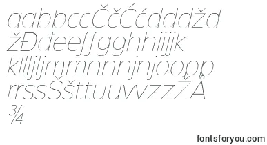 Sinkinsans100thinitalic font – croatian Fonts