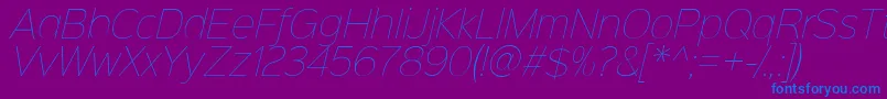 fuente Sinkinsans100thinitalic – Fuentes Azules Sobre Fondo Morado