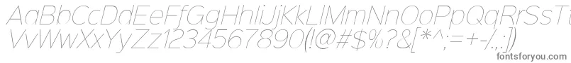 Шрифт Sinkinsans100thinitalic – серые шрифты