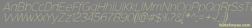 fuente Sinkinsans100thinitalic – Fuentes Amarillas Sobre Fondo Gris