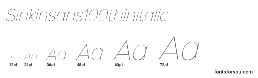 Sinkinsans100thinitalic Font Sizes