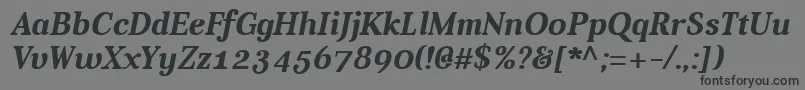 AverBoldItalic-Schriftart – Schwarze Schriften auf grauem Hintergrund
