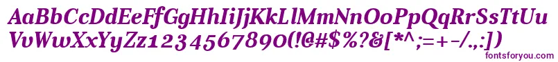AverBoldItalic-fontti – violetit fontit valkoisella taustalla
