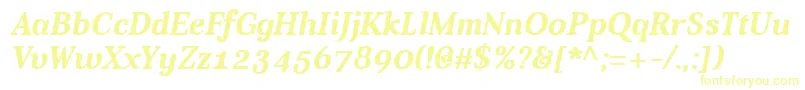 AverBoldItalic-Schriftart – Gelbe Schriften