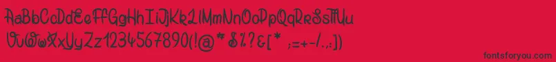 MadPotatoBill Font – Black Fonts on Red Background