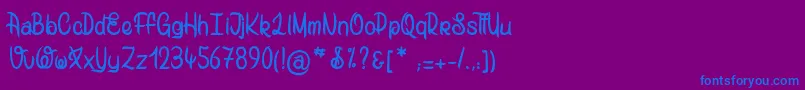 MadPotatoBill Font – Blue Fonts on Purple Background