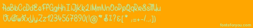 MadPotatoBill Font – Green Fonts on Orange Background