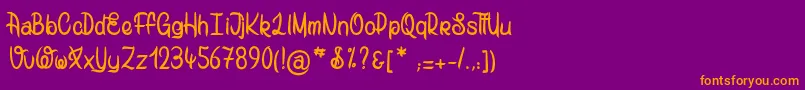 MadPotatoBill Font – Orange Fonts on Purple Background