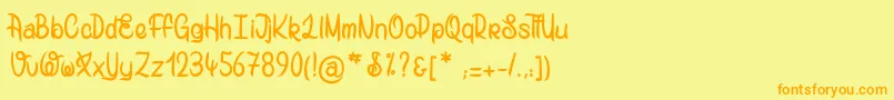 MadPotatoBill Font – Orange Fonts on Yellow Background