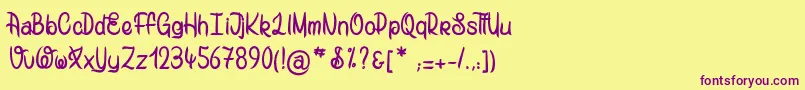 MadPotatoBill Font – Purple Fonts on Yellow Background