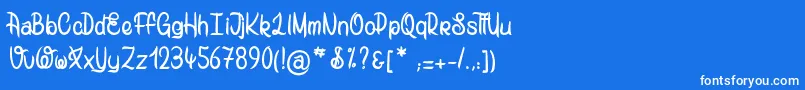 MadPotatoBill Font – White Fonts on Blue Background