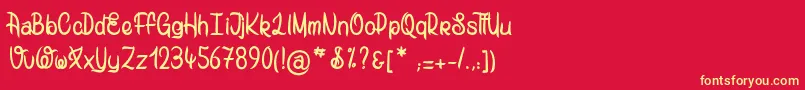 MadPotatoBill Font – Yellow Fonts on Red Background