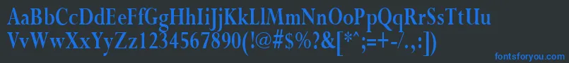 PurloincondensedBold Font – Blue Fonts on Black Background