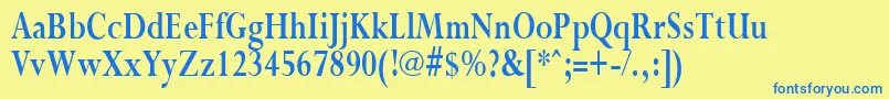 PurloincondensedBold Font – Blue Fonts on Yellow Background