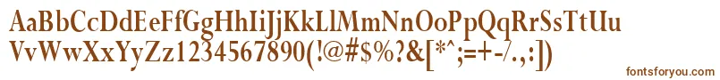 Шрифт PurloincondensedBold – коричневые шрифты на белом фоне