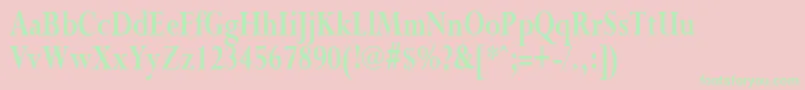 PurloincondensedBold Font – Green Fonts on Pink Background