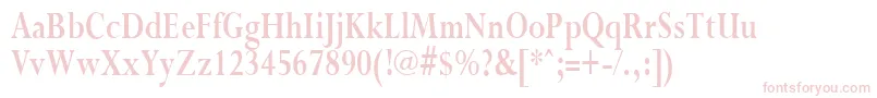 PurloincondensedBold-Schriftart – Rosa Schriften auf weißem Hintergrund