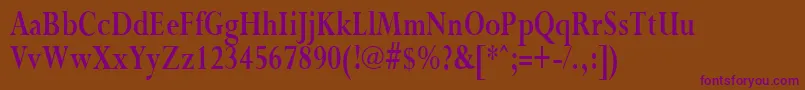 PurloincondensedBold Font – Purple Fonts on Brown Background