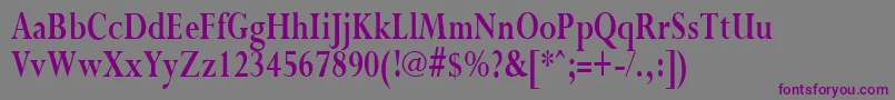 PurloincondensedBold Font – Purple Fonts on Gray Background