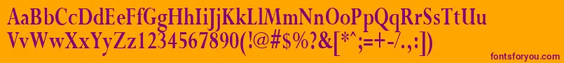 PurloincondensedBold Font – Purple Fonts on Orange Background