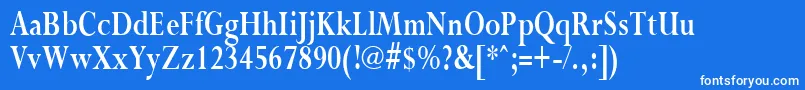 Шрифт PurloincondensedBold – белые шрифты на синем фоне