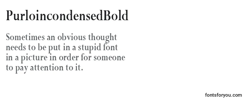 PurloincondensedBold Font
