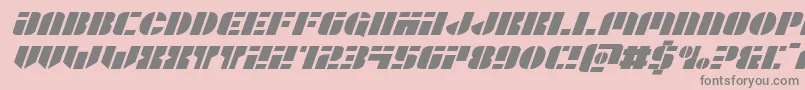 Leaguewarsexpandital Font – Gray Fonts on Pink Background