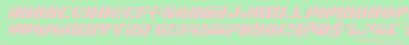 Leaguewarsexpandital Font – Pink Fonts on Green Background