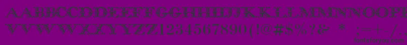 BodoniInitials Font – Black Fonts on Purple Background