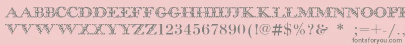 BodoniInitials Font – Gray Fonts on Pink Background