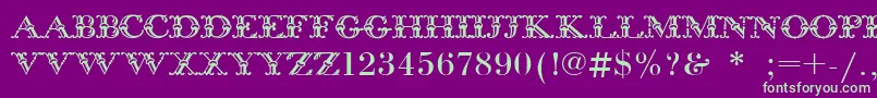 BodoniInitials Font – Green Fonts on Purple Background