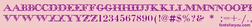 BodoniInitials Font – Purple Fonts on Pink Background