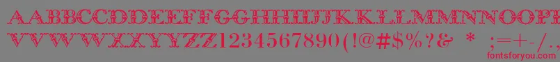 BodoniInitials Font – Red Fonts on Gray Background