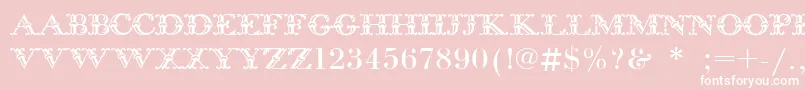 BodoniInitials Font – White Fonts on Pink Background
