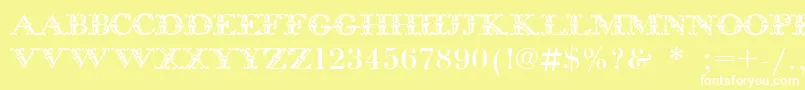 BodoniInitials Font – White Fonts on Yellow Background